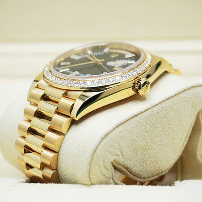 Day-Date 40mm Presidential 228348RBR Diamond Bezel Baguette Onyx Dial