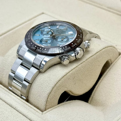 Daytona 40mm 116506 Platinum Ice Blue Diamond Baguette Dial
