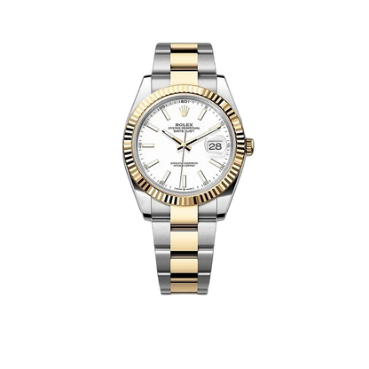 Datejust 41mm White Dial, Yellow Roleso 126333-0015