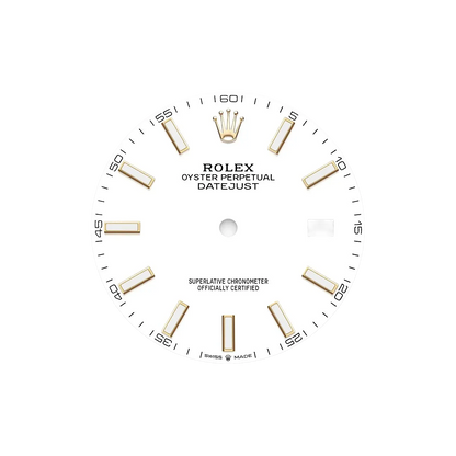 Datejust 41mm White Dial, Yellow Roleso 126333-0015