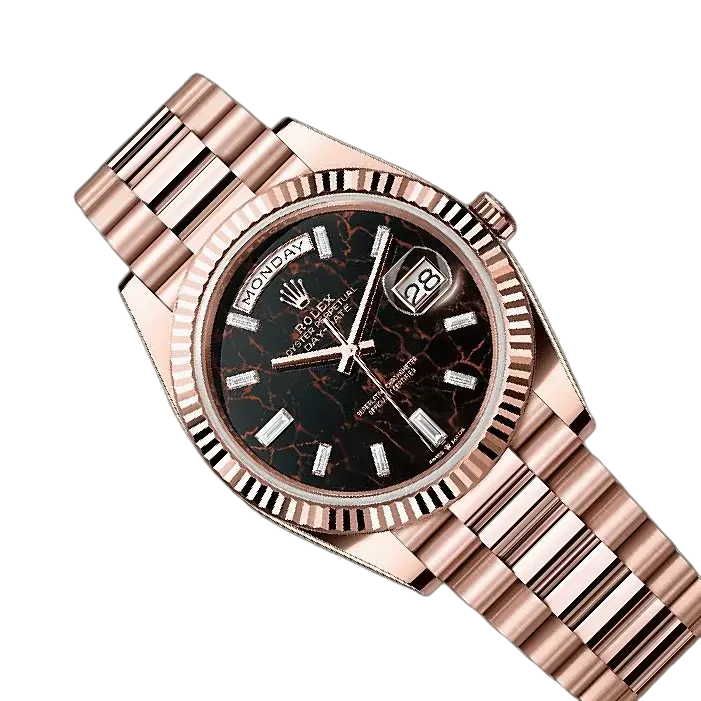 Day Date President 40 mm Everose Gold Eisenkiesel Diamond Dial 228235