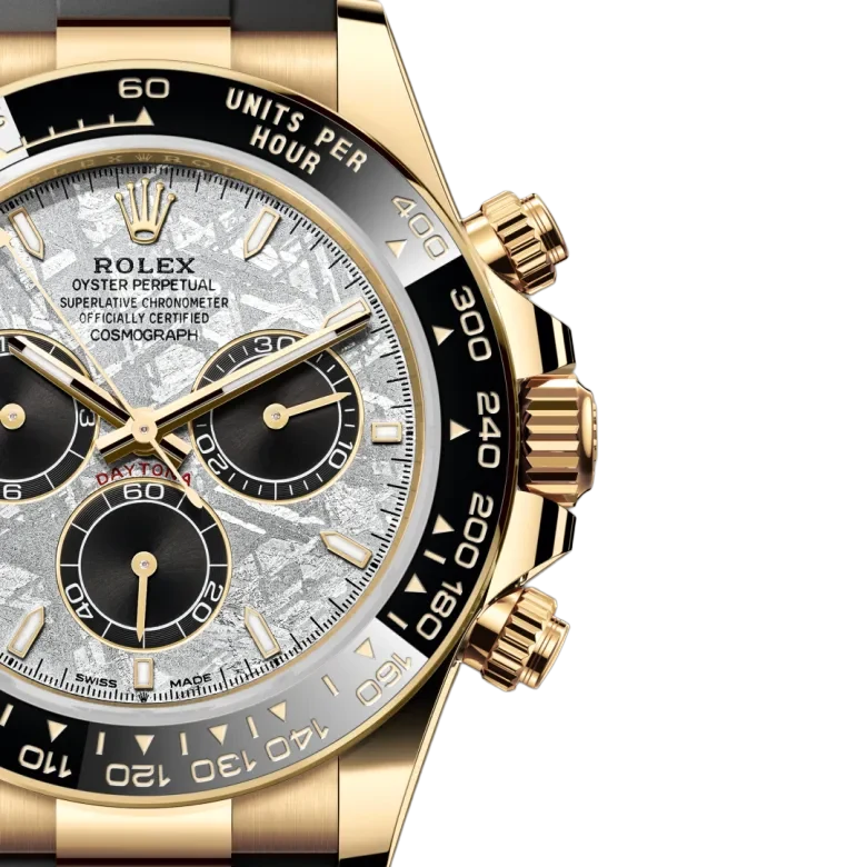 Daytona 40mm Oyster Perpetual Yellow Gold with Meteorite and Black Dial M126518LN-0016