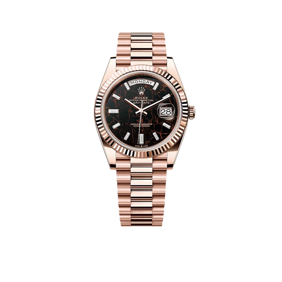 Day Date President 40 mm Everose Gold Eisenkiesel Diamond Dial 228235