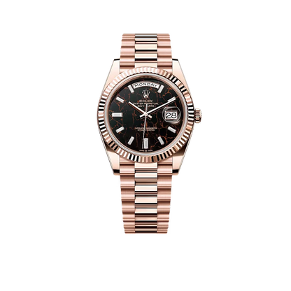 Day Date President 40 mm Everose Gold Eisenkiesel Diamond Dial 228235