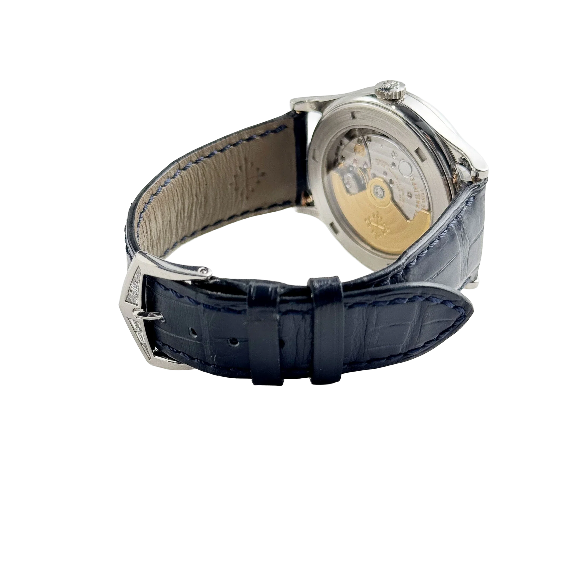 Calatrava 38mm 5298P-012 Platinum Black Diamond Dial Diamond Bezel