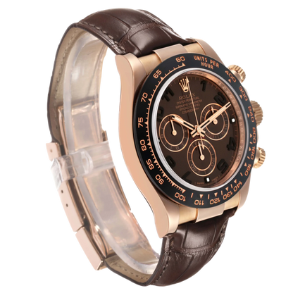 Daytona 40mm Rose Gold Chocolate Dial Mens Watch 116515