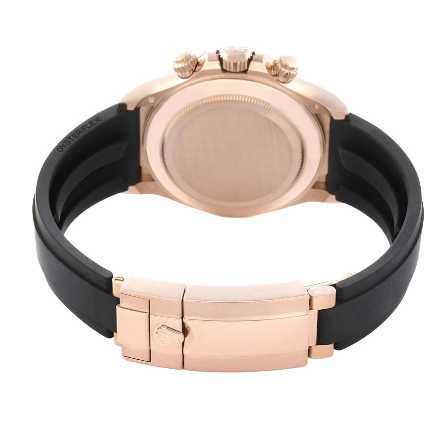 Daytona 40mm Rose Gold Oysterflex Chocolate Dial Mens Watch 116515