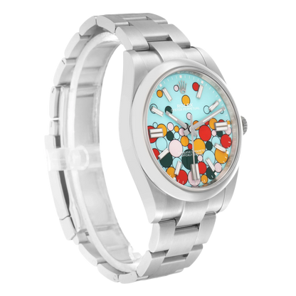 Oyster Perpetual 41mm Celebration Dial Steel Mens Watch 124300