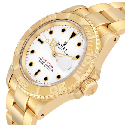 Yachtmaster 40mm Yellow Gold White Dial Mens Watch 16628
